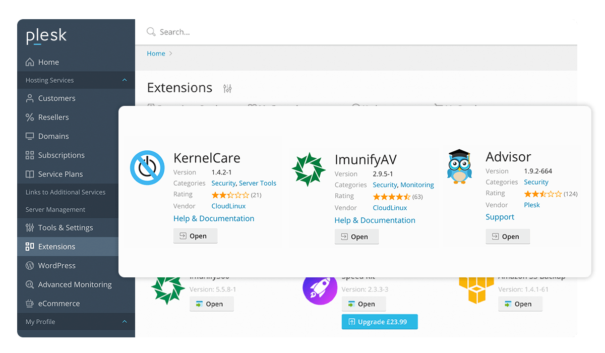 Plesk Control Panel Secure
