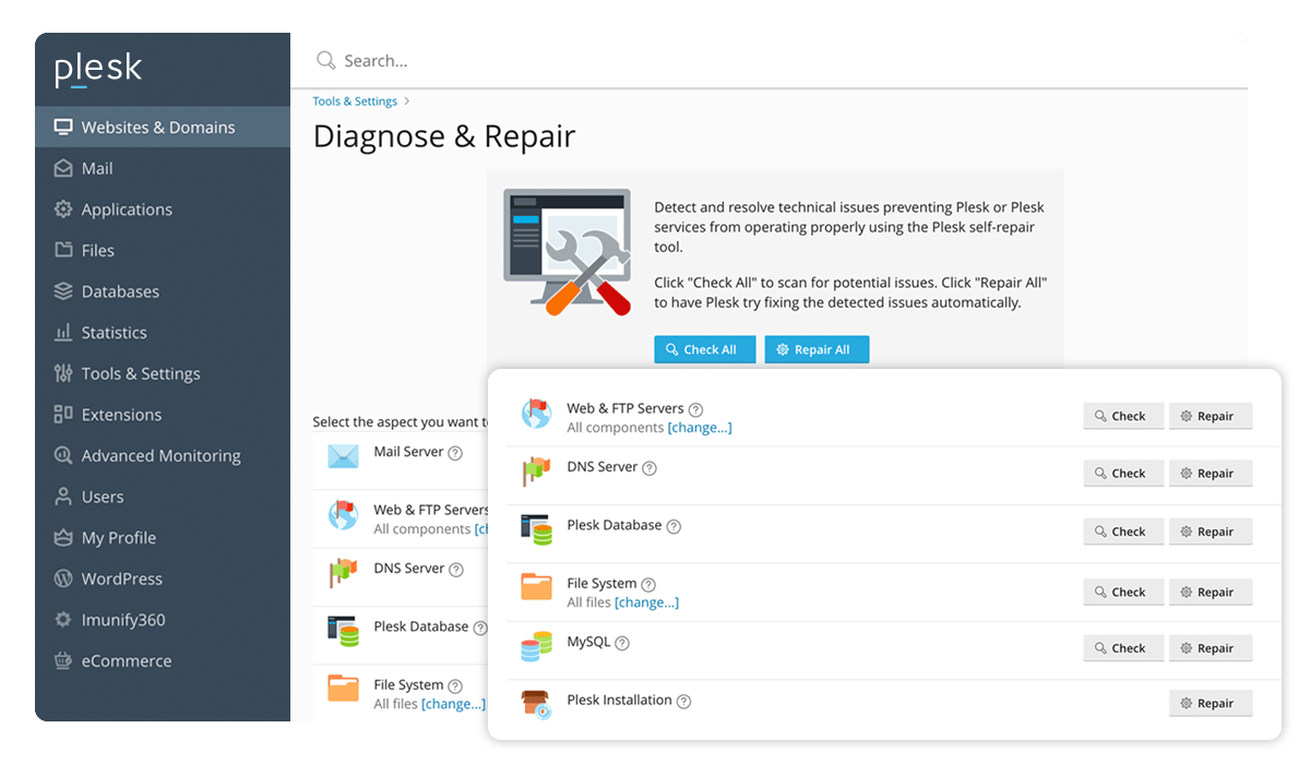 Plesk Control Panel Run